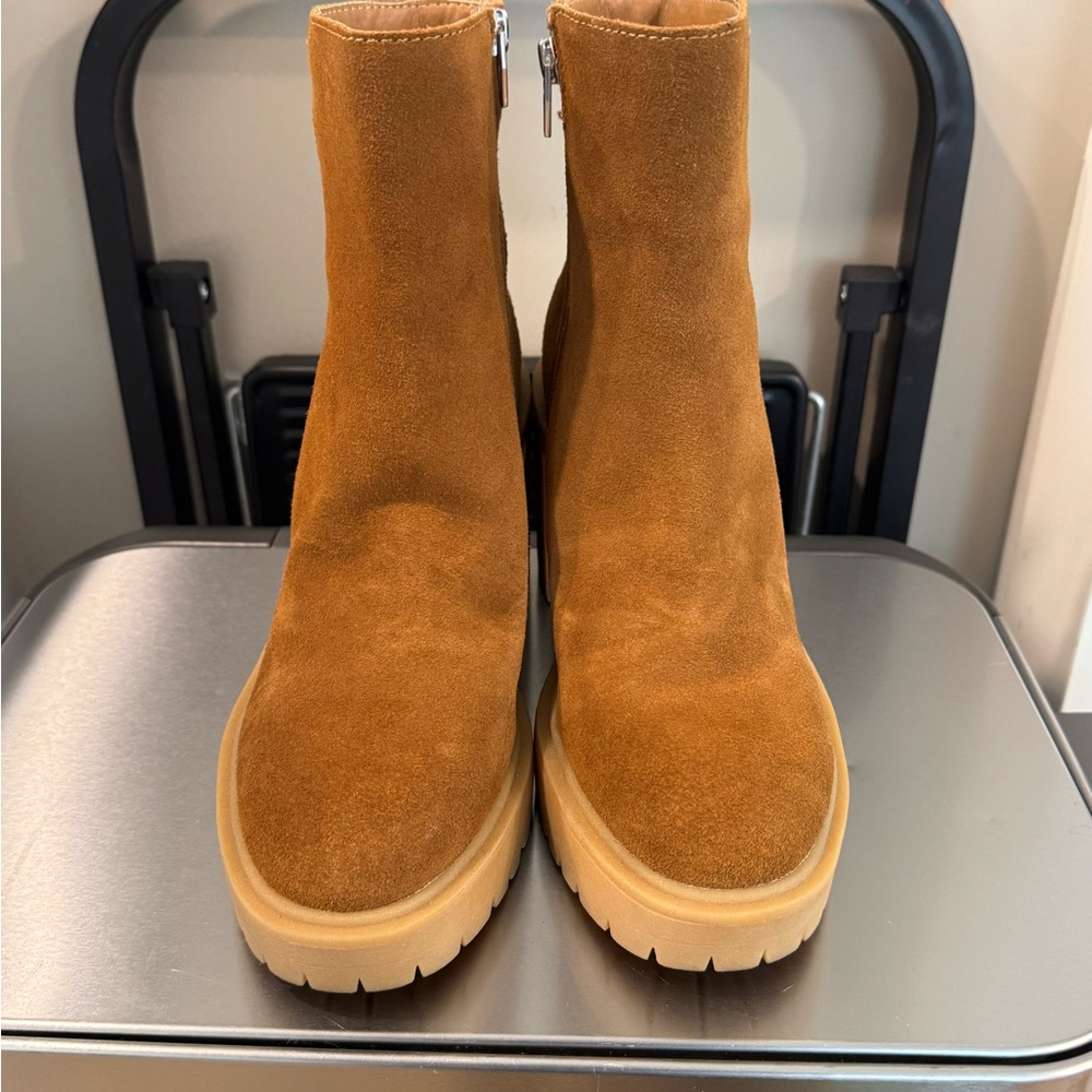 Dolce Vita Cognac Suede Ankle Boots